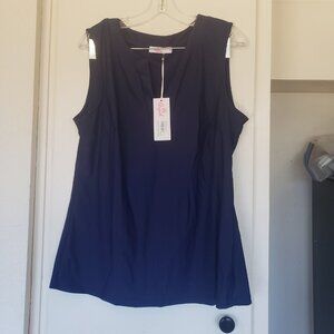 Angi Blue Sleeveless top Size XL